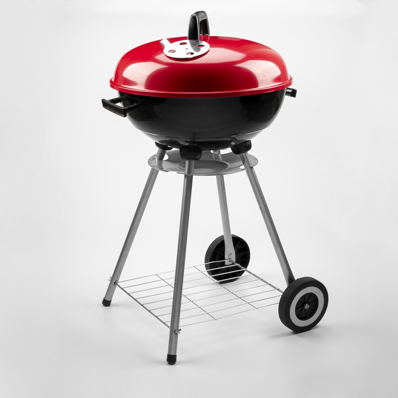 20 inch charcoal kettle barbecue grill with wheel